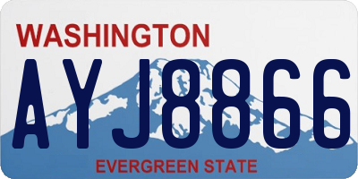 WA license plate AYJ8866