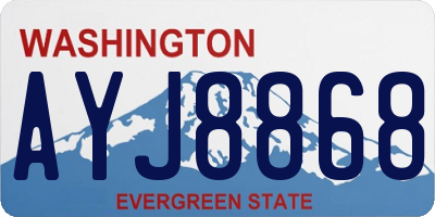 WA license plate AYJ8868
