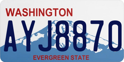 WA license plate AYJ8870