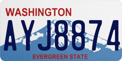 WA license plate AYJ8874