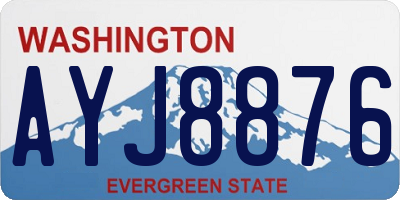 WA license plate AYJ8876