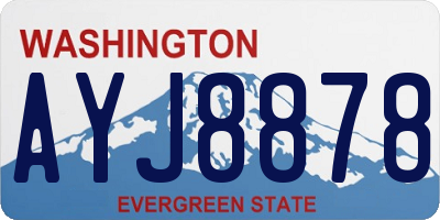 WA license plate AYJ8878