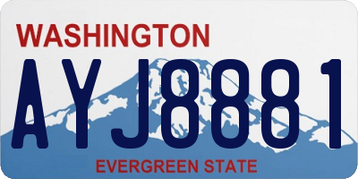 WA license plate AYJ8881