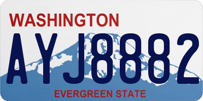 WA license plate AYJ8882