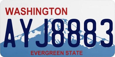 WA license plate AYJ8883