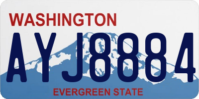 WA license plate AYJ8884