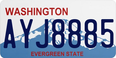 WA license plate AYJ8885