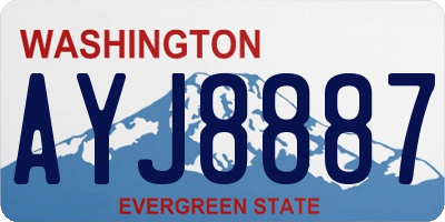 WA license plate AYJ8887