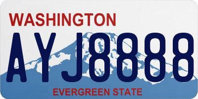 WA license plate AYJ8888