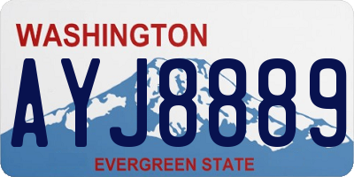 WA license plate AYJ8889