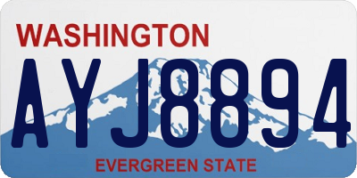 WA license plate AYJ8894
