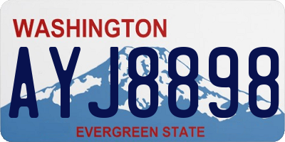 WA license plate AYJ8898