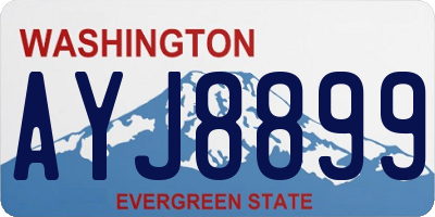 WA license plate AYJ8899