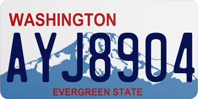 WA license plate AYJ8904