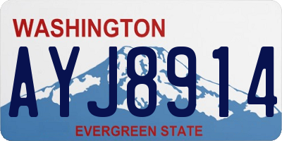 WA license plate AYJ8914