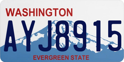 WA license plate AYJ8915