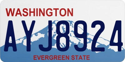 WA license plate AYJ8924