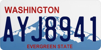 WA license plate AYJ8941