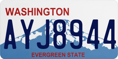 WA license plate AYJ8944