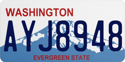 WA license plate AYJ8948