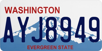 WA license plate AYJ8949