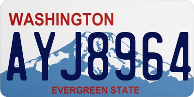 WA license plate AYJ8964