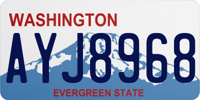 WA license plate AYJ8968
