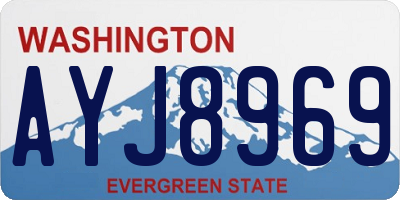 WA license plate AYJ8969