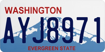 WA license plate AYJ8971