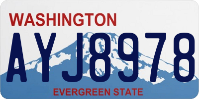 WA license plate AYJ8978