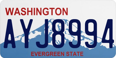 WA license plate AYJ8994