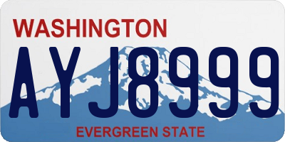 WA license plate AYJ8999