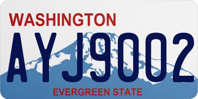 WA license plate AYJ9002