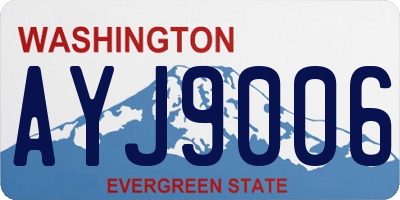 WA license plate AYJ9006