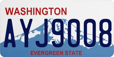 WA license plate AYJ9008