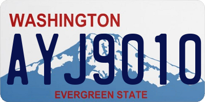 WA license plate AYJ9010
