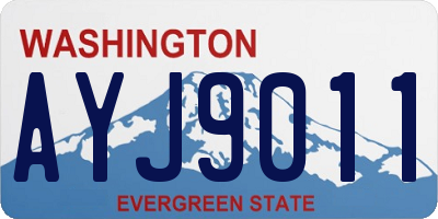 WA license plate AYJ9011