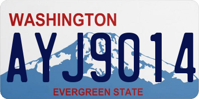 WA license plate AYJ9014