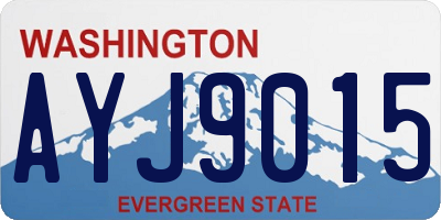 WA license plate AYJ9015