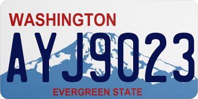 WA license plate AYJ9023