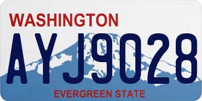 WA license plate AYJ9028