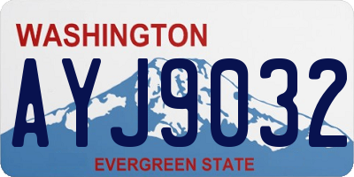 WA license plate AYJ9032