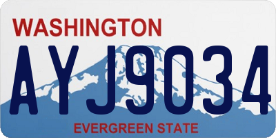 WA license plate AYJ9034