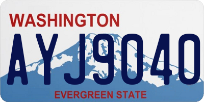 WA license plate AYJ9040