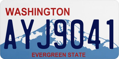 WA license plate AYJ9041