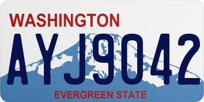 WA license plate AYJ9042