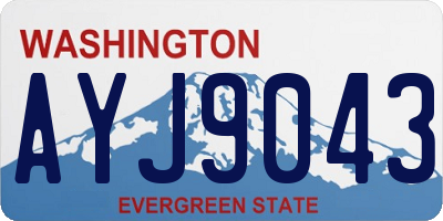 WA license plate AYJ9043