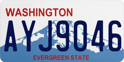 WA license plate AYJ9046