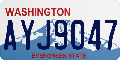 WA license plate AYJ9047