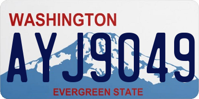 WA license plate AYJ9049